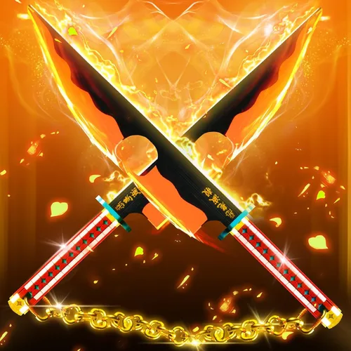 Miniatura 6 de SATHIBI Juego de construcción de espadas Demon para adultos, modelo de bloque de construcción de cuchillo de 46 pulgadas de largo con soporte