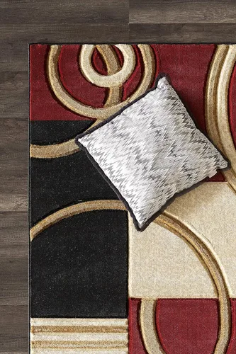 Miniatura 3 de GLORY RUGS Alfombra de área moderna, suave, tallada a mano, contemporánea, con textura esponjosa de primera calidad para interiores, sala de estar