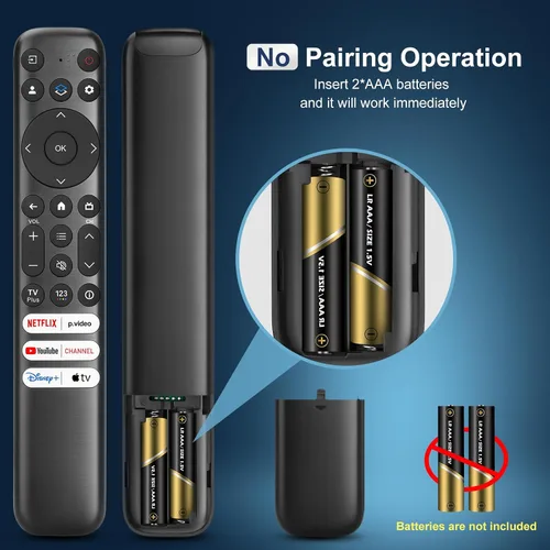 Miniatura 4 de Solo para TCL-Google-TV, reemplazo de control remoto, RC813 compatible con TCL QM8/QM7/Q7/Q6/Q5/S5/S4/S3 4K UHD HDR LED QLED QD-Mini LED Full-HD