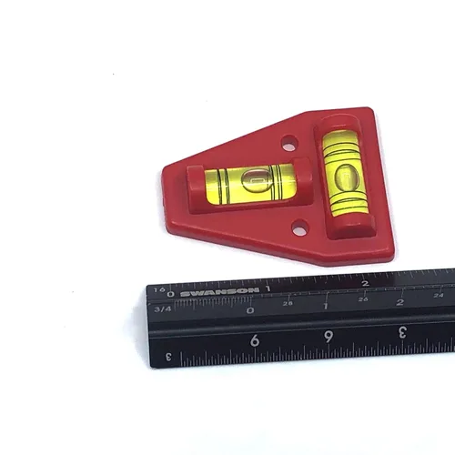 Miniatura 4 de Swanson Tool Company CCL001 Nivel de Verificación Cruzada se monta con Tornillos o Adhesivo (No Incluidos), y Muestra Nivelación de Adelante hacia