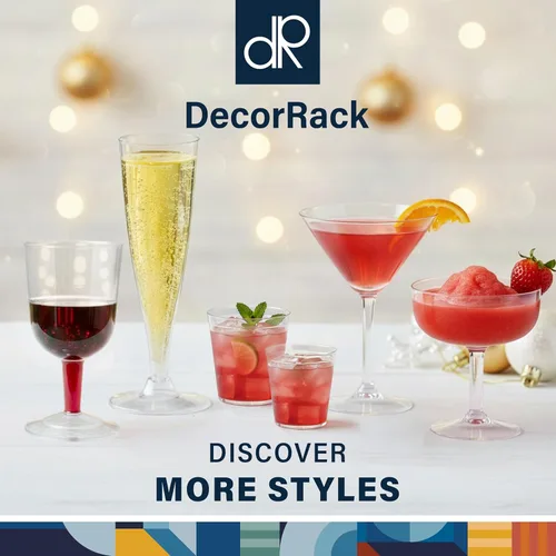 Miniatura 8 de DecorRack 24 copas de vino, 6 onzas, sin BPA, copas de vino de plástico para fiestas, perfectas para fiestas al aire libre, bodas, pícnics, Copa
