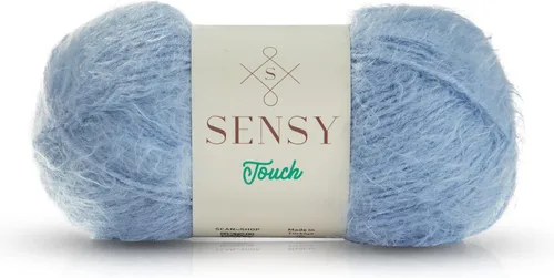Miniatura 18 de Sensy Touch - Ovillo de lana, 3.5 onzas, 268 yardas, calibre 3 claro (blanco)