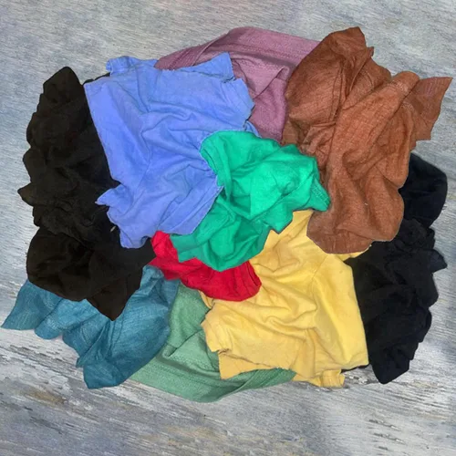 Miniatura 5 de Trapos de limpieza de camisetas de color reciclado (caja de 600 libras de palé de 60 x 10 libras) en trapos de algodón de color caja, perfectos