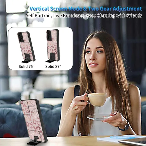 Miniatura 1118 de Funda para Samsung Galaxy S22 Ultra 5G, Galaxy S22 Ultra con cubierta de cámara deslizante, funda resistente de doble capa con función atril Black