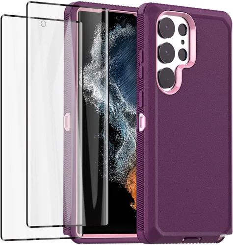 Miniatura 14 de AICase Funda para Samsung Galaxy S23 Ultra, resistente protección contra caídas, cuerpo completo, resistente a prueba de golpes y polvo, multicapa