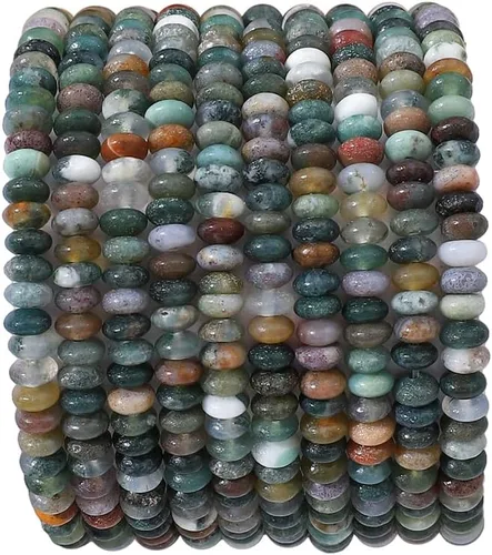 Miniatura 16 de BEADIA Discos de Piedra de Jade Natural de Limón 4x2mm 160pcs Cuentas Semipreciosas Sueltas de Diseño para Hacer Joyas Jade limón