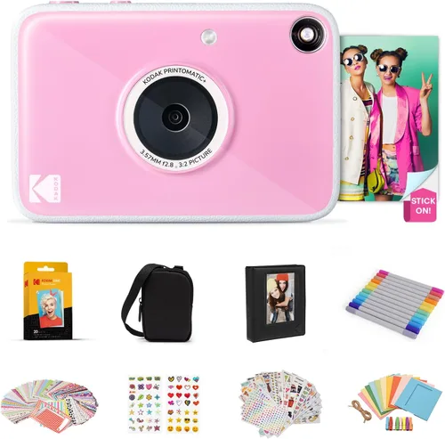 Miniatura 20 de Kodak Printomatic+ Paquete de Regalo de Cámara Digital de Impresión Instantánea a Todo Color + Estuche + Papel Fotográfico Zink 2x3 con Respaldo