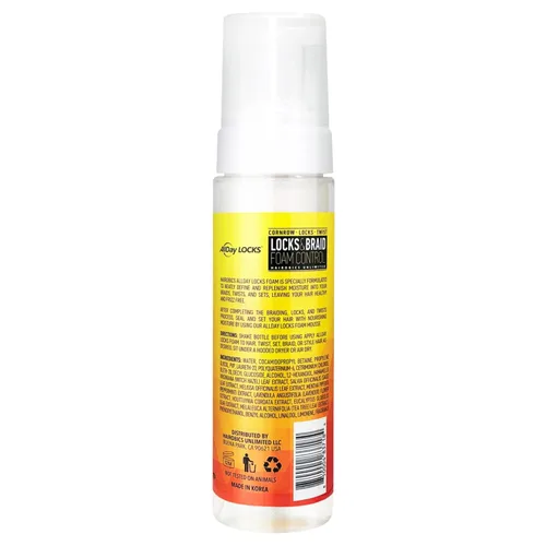 Miniatura 2 de AllDay Locks Espuma para Trenzas - Mousse de Larga Duración para Estilo y Brillo, Espuma para Trenzar para Mujeres y Hombres, Fija y Sella para un