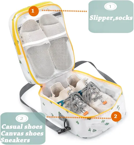 Miniatura 3 de Li'segarote Bolsas de zapatos para viajes, paquete de 6 bolsas grandes multicolor para zapatos para hombres y mujeres, bolsa organizadora de zapatos
