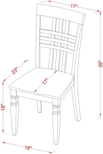 Miniatura 5 de East West Furniture Juego de mesa de comedor DLLG5-LWH-W