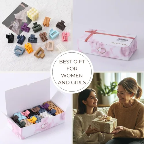 Miniatura 7 de Pinzas pequeñas para el cabello para mujeres y niñas, pinzas rectangulares medianas de 2 pulgadas para cabello fino/fino, mandíbula mate de sujeción