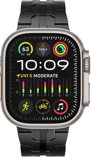 Miniatura 13 de KADES Correa de acero inoxidable compatible con Apple Watch Band Ultra 3/2/1 de 1.73 pulgadas Series 11/10 de 1.81 pulgadas/1.65 pulgadas, Series