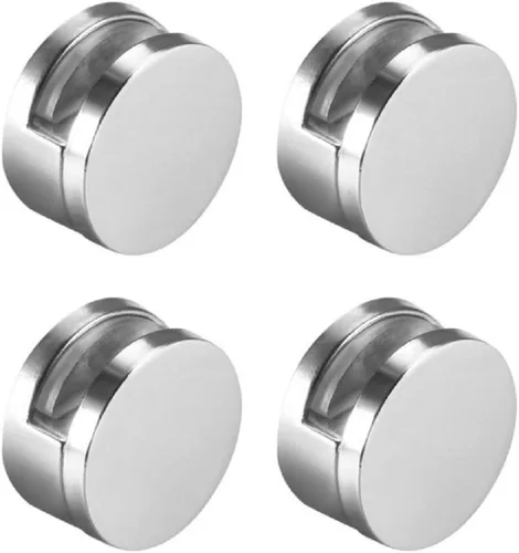 Miniatura 2 de [4 piezas] Soporte de estante de vidrio rectangular sin borde ajustable Abrazaderas de estante de fijación de alta resistencia