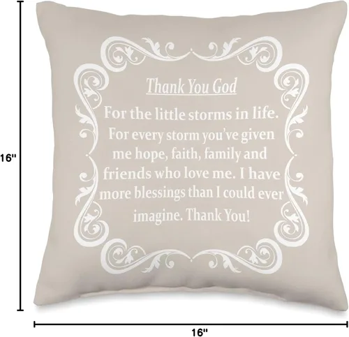 Miniatura 4 de DesignsByKelley Inspirational Throw Pillows Home Almohada decorativa para sofá o silla de sala de estar, 16 x 16 pulgadas, multicolor