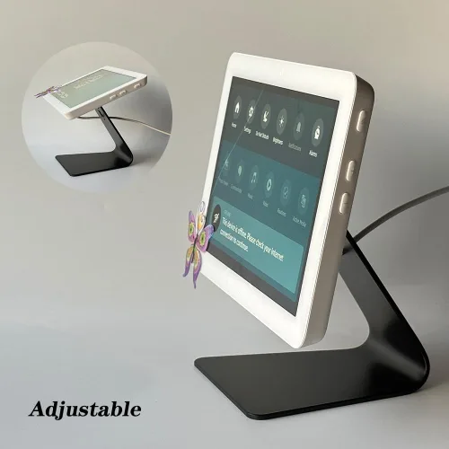 Miniatura 3 de ATOPHK Soporte giratorio y inclinable de aluminio para Echo Hub, rotación ajustable de 360°, escritorio duradero con base antideslizante, pantalla