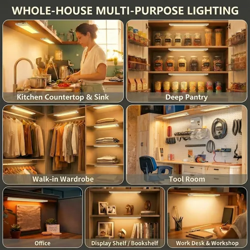 Miniatura 8 de Barra de luz LED enlazable de alto brillo de 12 pulgadas, luces de movimiento activadas por ondas manuales para cocina, hogar, habitación 5 CCT