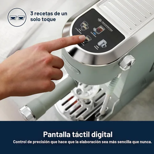 Miniatura 5 de De'Longhi Dedica Duo - Máquina de Espresso Compacta - Cafetera de Preparación en Frío con Varilla Espumadora de Leche - para Espresso, Café Caliente