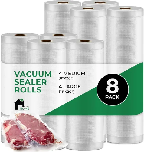 Miniatura 9 de EconoHome Bolsas de sellado al vacío resistentes de 11 x 20 pies para alimentos, paquete de 6 – Bolsas de almacenamiento al vacío de plástico