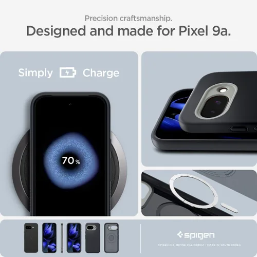 Miniatura 7 de Spigen para Pixel 9a, Funda Nano Pop MagFit (2025) [Compatible con accesorios MagSafe] - Negro y sésamo (2025)