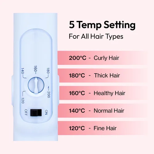 Miniatura 3 de VODANA Plancha de pelo profesional de cerámica de 1 pulgada, acabado suave y sedoso y control de encrespamiento para todo tipo de cabello, placas