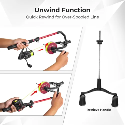 Miniatura 5 de Piscifun Speed X - Carrete de línea de pesca con función de desenrollado, línea sin torsión con mango de aluminio ajustable para carrete giratorio