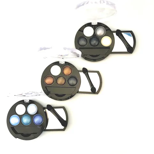 Miniatura 4 de 5 colores sombra de ojos en polvo metálico brillo paleta de sombra de ojos (Galaxy Silver) 4.7oz