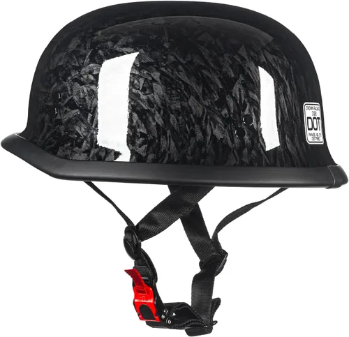 Miniatura 5 de Cascos de motocicleta de media cara, casco abierto de estilo alemán retro para adultos con aprobación DOT, Modelo-308