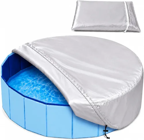 Miniatura 13 de Rypet Cubierta plegable redonda para piscina de mascotas de 71 pulgadas, fundas de piscina para niños, a prueba de fugas, lavables, accesorios