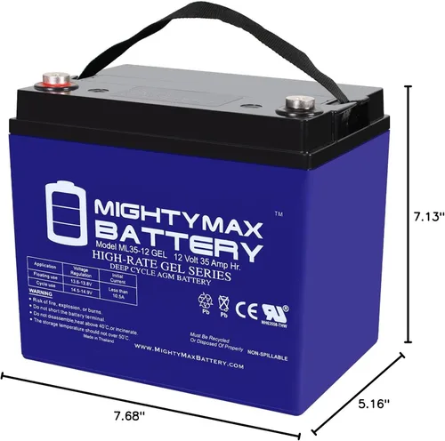 Miniatura 9 de Mighty Max Battery Reemplazo de batería GEL de 12V 35AH para Doorking Power Inverter 1000