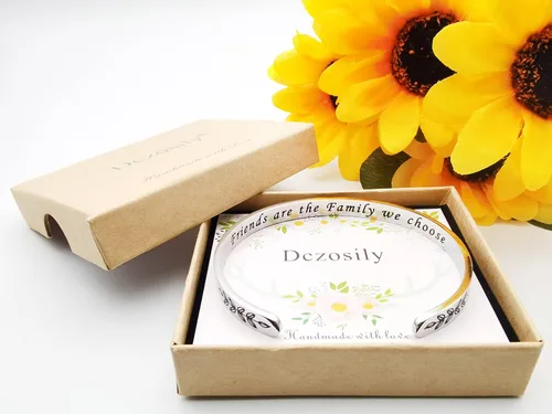 Miniatura 309 de Pulseras inspiradoras para mujer, joyería de acero inoxidable, con refranes, pulsera motivacional con mensaje oculto, pulseras grabadas para mejor