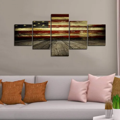 Miniatura 2 de Yatsen Bridge - Juego de pinturas (5 piezas), diseño de bandera EE.UU.