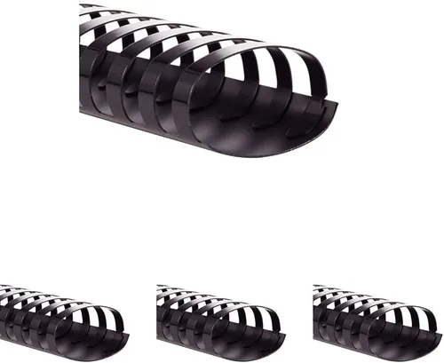 Miniatura 9 de GBC Espinas de encuadernación/espirales/bobinas, 3/8" de diámetro, capacidad de 55 hojas, CombBind, negro, paquete de 25 (4090022)