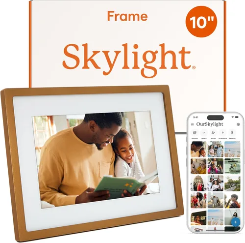 Miniatura 13 de Skylight Marco – Marco de fotos digital WiFi de soporte al cliente, pantalla táctil marco de fotos digital con fácil instalación, regalos de fotos