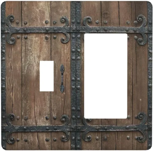 Miniatura 70 de Cubiertas Decorativas para Placas de Interruptor Boho Country Eucalipto Rústico Acuarela Hojas Verdes 2 Gang Placa de Pared Cubierta de Placa