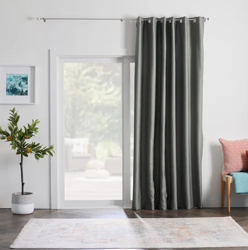 Miniatura 10 de Linenspa Juego de 2 paneles de cortinas 100% opacas, cortinas azul marino de 63 pulgadas de largo, aislamiento térmico, reducción de ruido