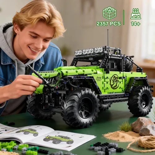 Miniatura 7 de Wranger - Juego de bloques de construcción de camión todoterreno 1:8 para adultos, 2357 piezas todo terreno, modelo de vehículo, kit de juguetes
