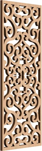 Miniatura 109 de Eveline - Paneles decorativos de pared de madera con calado, 13 3/8 pulgadas de ancho x 34 3/8 pulgadas de alto x 3/8 de alto, roble rojo rojo
