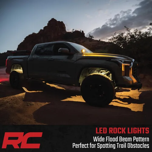 Miniatura 2 de Rough Country Cápsulas de Luz LED Deluxe para Rocas con Kit de Montaje 4 Cápsulas - 70980, Blanco