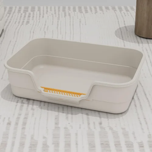 Miniatura 9 de Extea - Caja de arena grande para gatos con lados altos, cajas para gatos de interior, bandeja de arena para gatos para gatitos, caja de arena