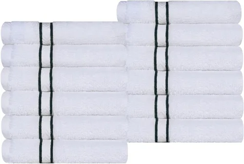 Miniatura 30 de Juego de toallas de baño de algodón turco ultra suave de Superior, juego de 2 piezas, toallas para la ducha, baño, artículos esenciales para el Latte