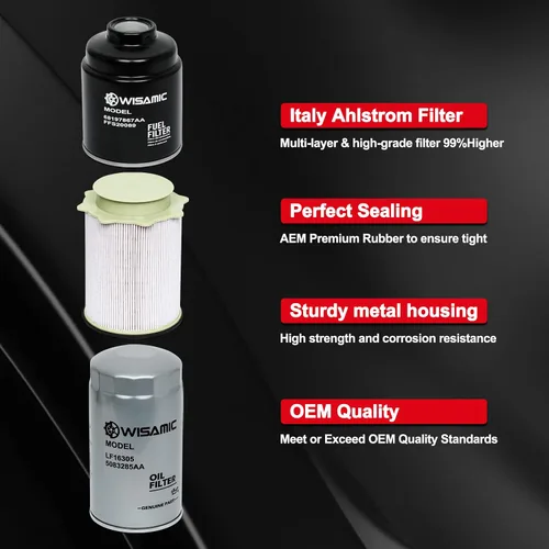 Miniatura 8 de Wisamic Juego de filtro de combustible y separador de agua y filtro de aceite de 6,7 L Cummins Compatible con motores Dodge Ram 2500 3500 4500 5500
