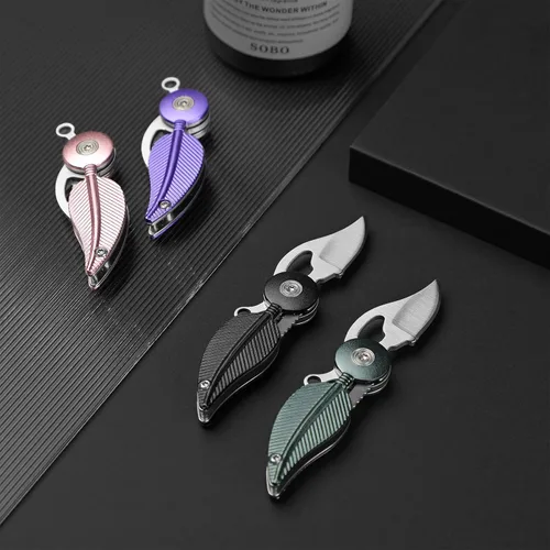 Miniatura 8 de Coowolf pequeña navaja de bolsillo plegable para mujeres y hombres con cadena – para cortar correo diario, paquetes, cuerdas y cintas, accesorios