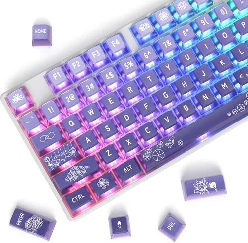Miniatura 40 de GTSP 61 Teclas 60 Por Ciento, Teclas Ducky One 2 Mini para Teclado Mecánico Perfil OEM RGB PBT Set de Teclas con Extractor de Teclas para Cherry MX