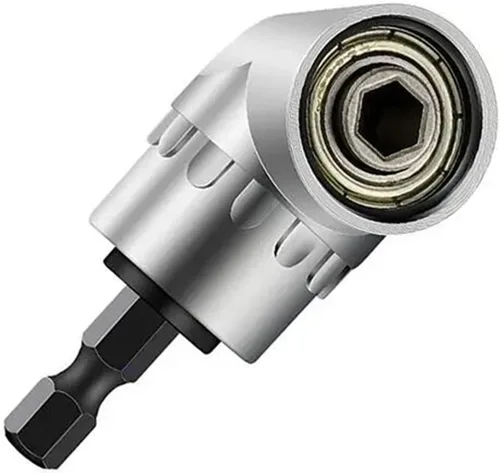 Adaptador de taladro de ángulo recto de 105 grados 1/4 de pulgada Destornillador de vástago hexagonal Soporte de broca en ángulo