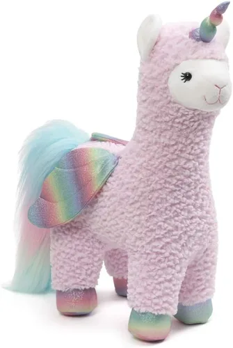 Miniatura 3 de GUND Dazzle Slothicorn - Juguete de peluche de unicornio perezoso para edades de 1 año en adelante, azul/arcoíris, 9 pulgadas