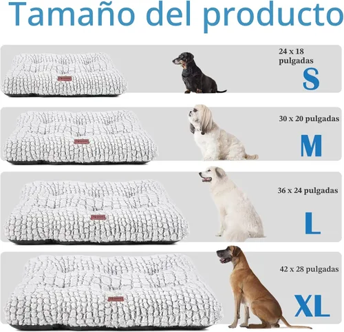 Miniatura 6 de Almohadilla de cama para jaula de perros - Cojín alfombrilla suave y esponjoso para mascotas para perros pequeños, almohadilla antideslizante