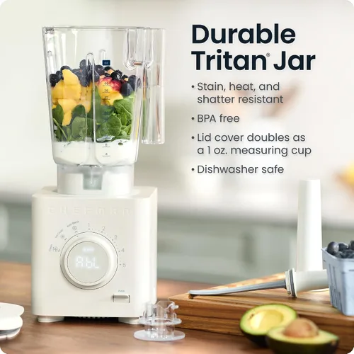 Miniatura 5 de Chefman Obliterator - Licuadora de encimera de 48 onzas para batidos, motor de 1380 W para triturar hielo, nueces y frutas congeladas con cuchilla