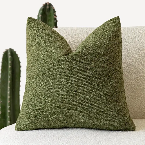 Miniatura 43 de Foindtower Fundas de almohada decorativas con textura de boucle, fundas de almohada sólidas, neutrales, suaves y acogedoras para silla, sofá