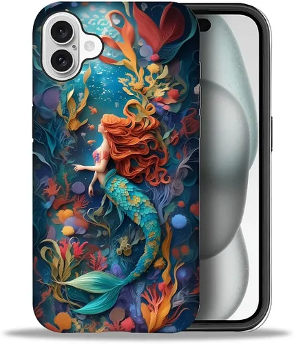 Miniatura 50 de DAIZAG Funda compatible con iPhone 11, hermoso color arena, patrón completo, carcasa rígida híbrida de plástico TPU + funda de protección