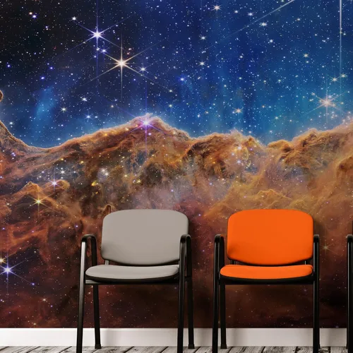 Miniatura 6 de Foto de la nebulosa de Carina de los acantilados cósmicos (imagen de NIRCam) NASA. mural de pared espacial Galaxy Nebula Papel tapiz para despegar